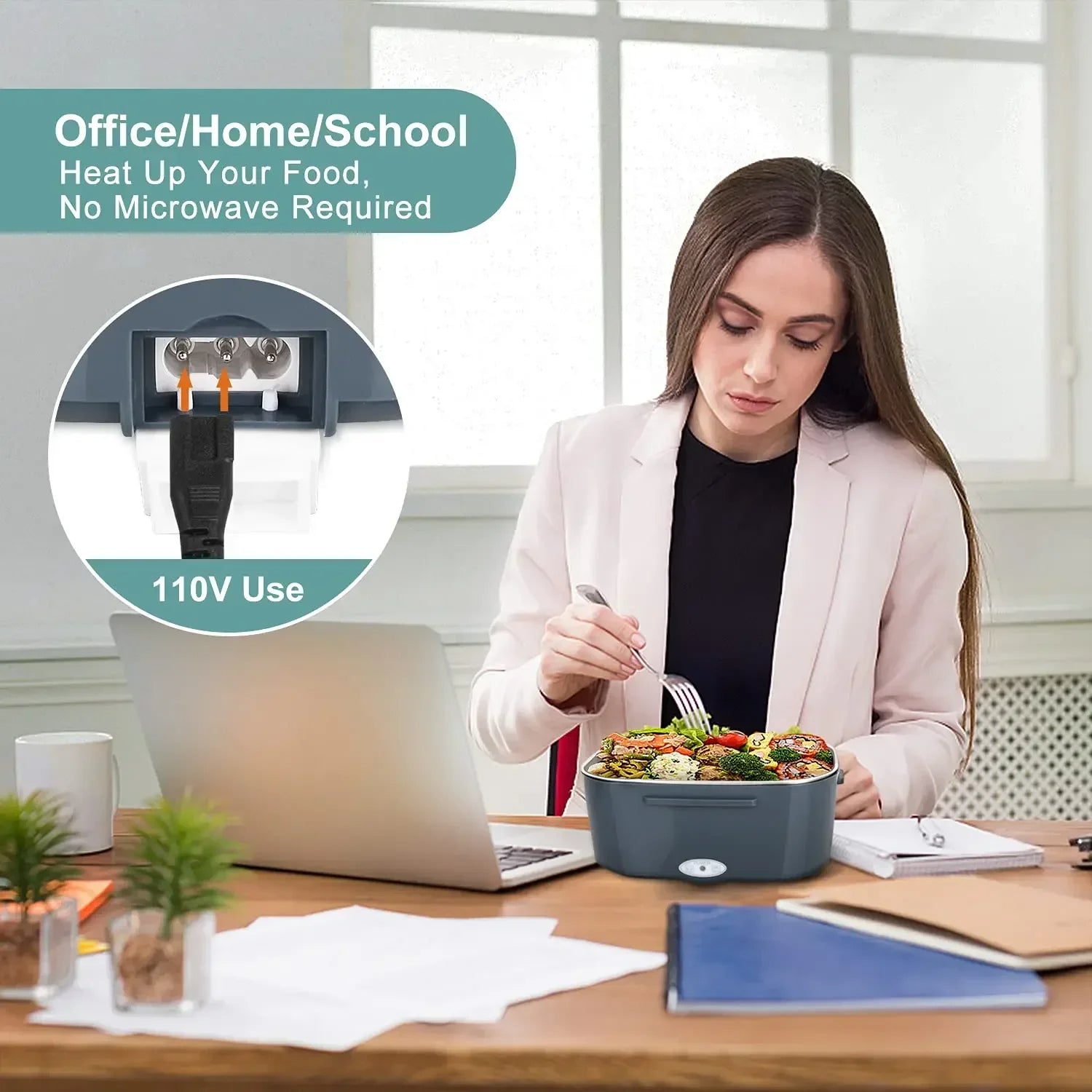 2-In-1 Electric Heating Lunch Box 2-In-1 Electric Heating Lunch Box